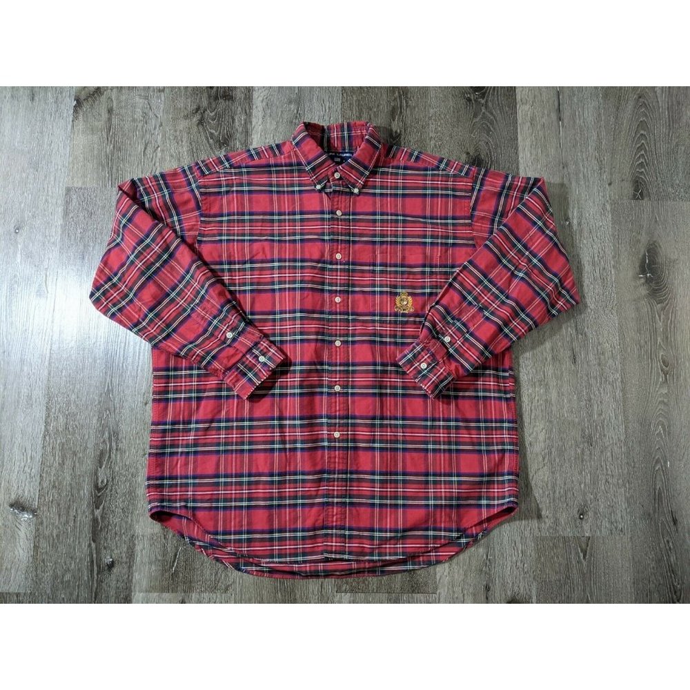 Vintage Ralph Lauren Sport Mens Shirt Button Up Size XL